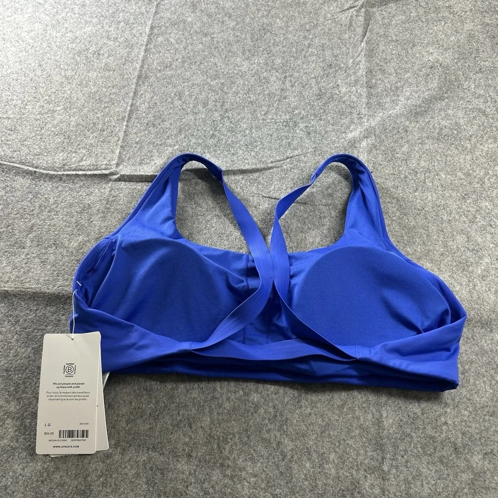 Athleta Malibu Bikini Top D - DD Womens Swim Large Blue Athletic